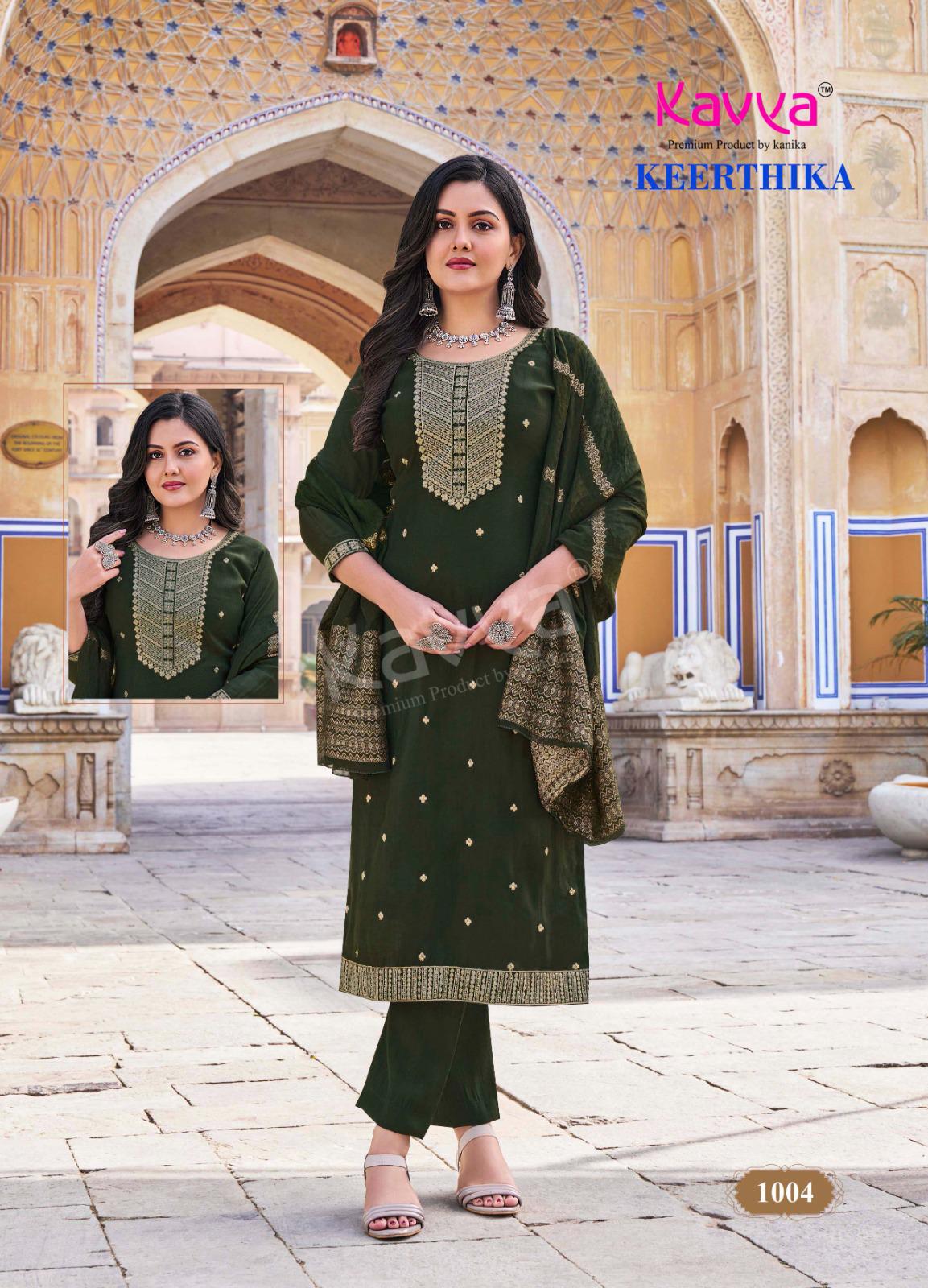 Keerthika Vol 1 By Kavya Viscose Kurti With Bottom Dupatta Wholesale Online